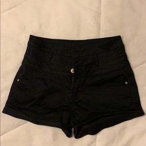 Black high waisted shorts